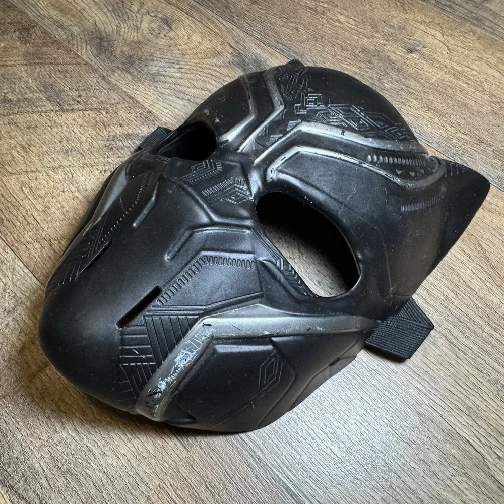 Hasbro Black Panther Mask Kids OS Black Marvel Avengers 2015 Costume